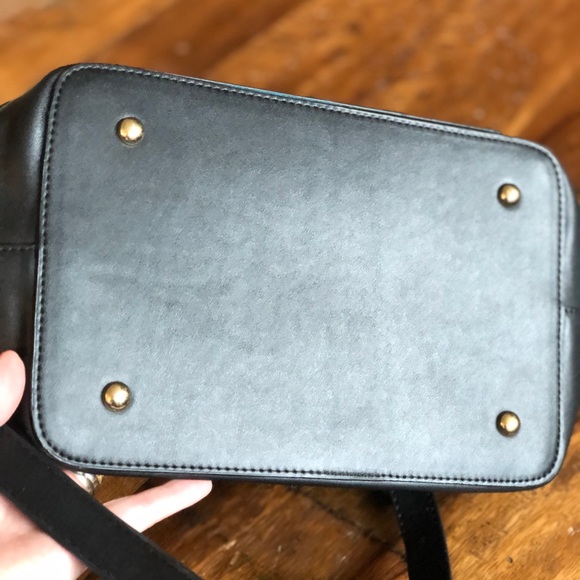 Black Faux Leather Crossbody Bag - Picture 5 of 8